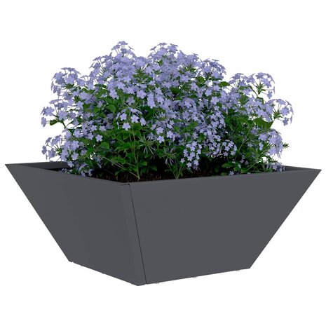 Tuin Plantenbak Anthraciet 35x35x15 cm - Staal 2