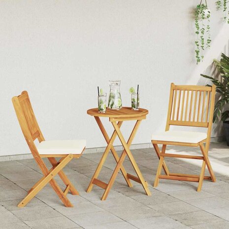 3-delige Tuinbistroset massief acaciahout 3