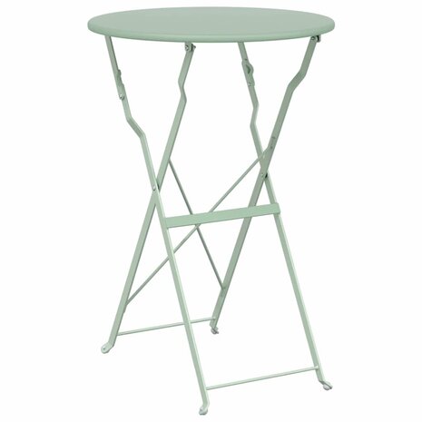 3-delige Bistroset inklapbaar staal lichtmint 5