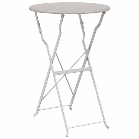 3-delige Bistroset inklapbaar staal beige 5