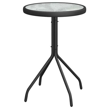 3-delige bistroset voor in de tuin - zwart textileen en staal 5