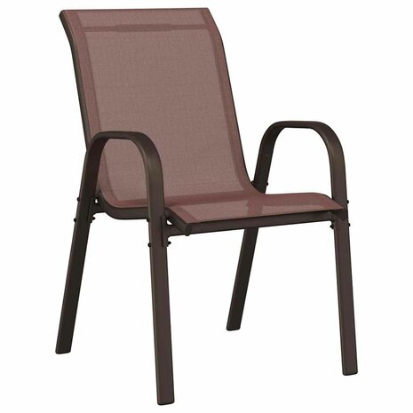 3-delige Bistroset voor in de tuin - Bruin Textileen en Staal 4
