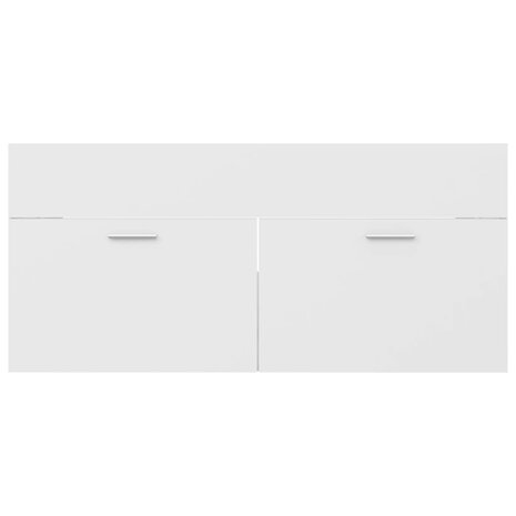 Wastafelkast 100x38,5x46 cm bewerkt hout wit 6