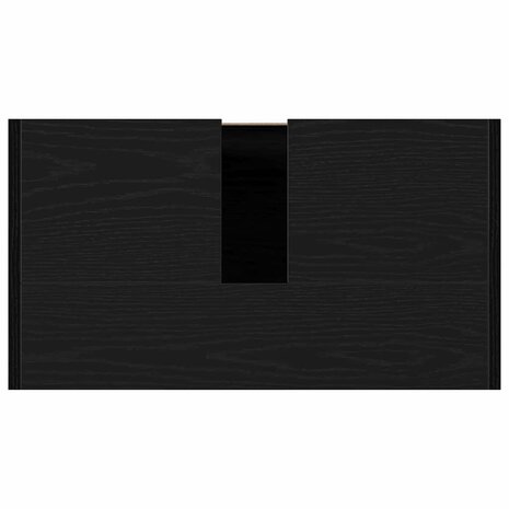 Badmeubel met Spiegel Zwart Eiken 60x33x61cm Gefabriceerd Hout 8