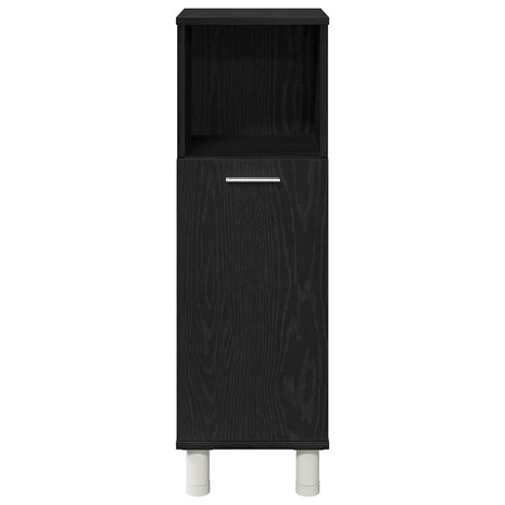 Badkamerkast 30x30x95 cm bewerkt hout zwart eikenkleurig 6