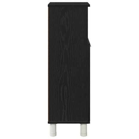 Badkamerkast 30x30x95 cm bewerkt hout zwart eikenkleurig 7