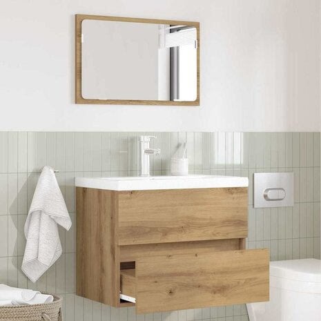 2-delige Badkamermeubelset Artisan Eiken Bewerkt Hout 1