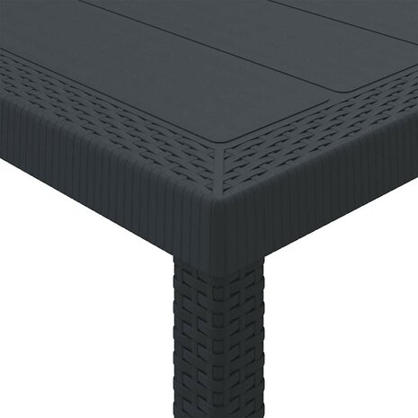 3-delige tuinset met kussens in antraciet van poly rattan 6