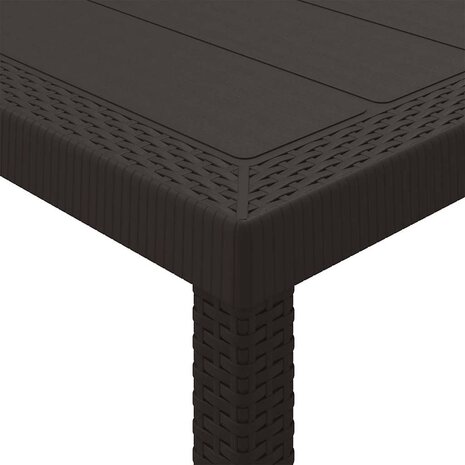 3-delige Tuinset met kussens poly rattan bruin 6
