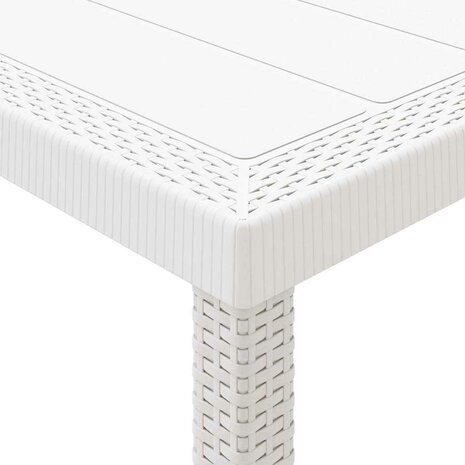 3-delige tuinset met kussens in wit poly rattan 6