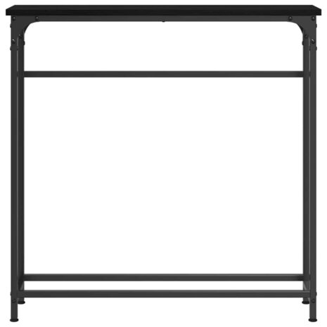 Wandtafel 75x19,5x75 cm bewerkt hout zwart eikenkleurig 4