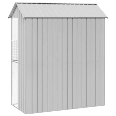 Vogelvolière Grijs 215x110x247 cm Staal 4