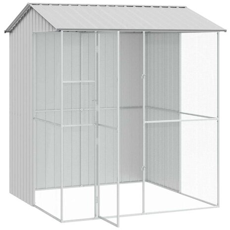 Vogelvolière Grijs 215x210x247 cm Staal 3