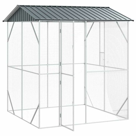 Vogelkooi Antraciet 210x227x247 cm van staal 3
