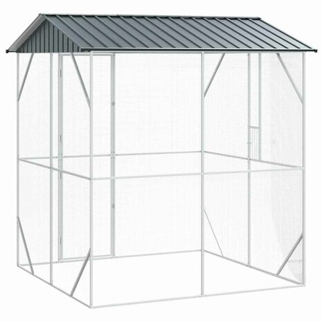Vogelkooi Antraciet 210x227x247 cm van staal 4