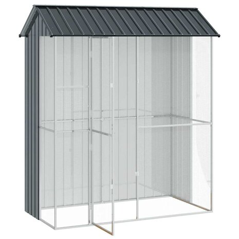 Vogelkooi Anthraciet 215x110x247 cm Staal 3
