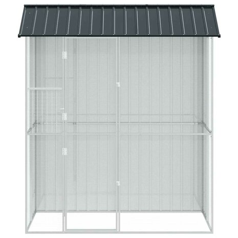Vogelkooi Anthraciet 215x110x247 cm Staal 5