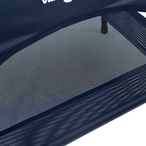 Verhoogd Hondenbed met Verwijderbaar Dak Marineblauw XL Staal 6