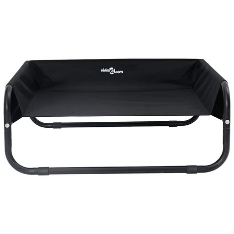 Verhoogd Hondenbed Zwart ML Oxford Stof en Staal 3