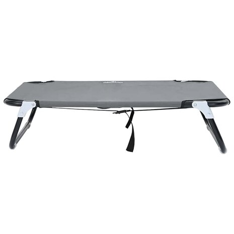 Hond Bed Vouwbaar Lichtgrijs S Oxford Stof en Staal 3