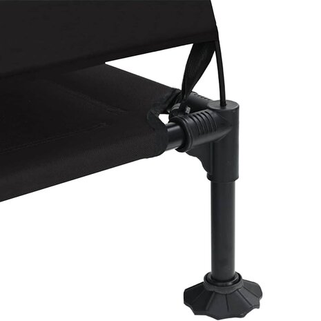 Verhoogd Hondenbed met Afneembaar Dak Zwart XL Staal 6
