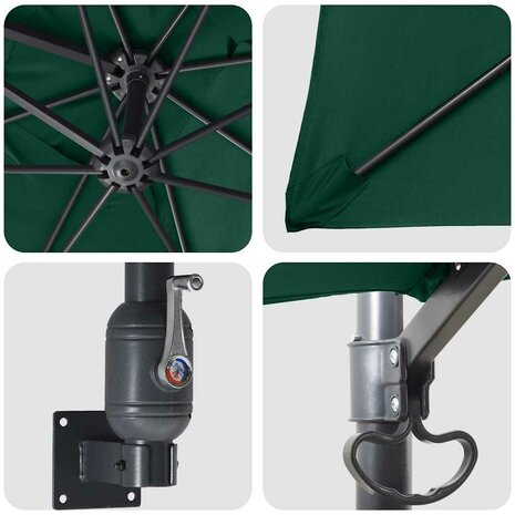 Wandparasol Groen 247 cm 6