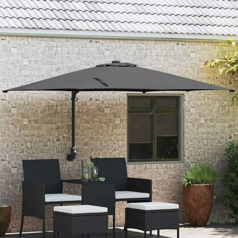 Wandparasol in Anthraciet 247 cm 1