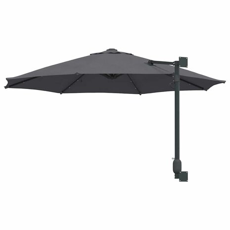 Wandparasol met LED&apos;s Antraciet 248 cm 5