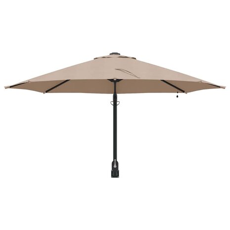 Wandparasol met LED&apos;s in Taupe 248 cm 3