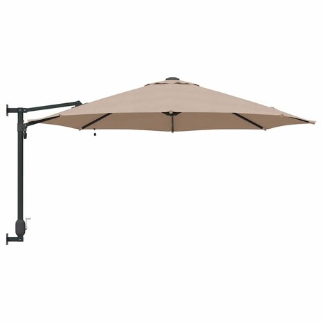 Wandparasol met LED&apos;s in Taupe 248 cm 4