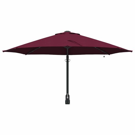 Wandparasol met LED&apos;s Bordeaux Rood 248 cm 3
