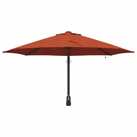 Wandparasol met LED-verlichting Terracotta 248 cm 3