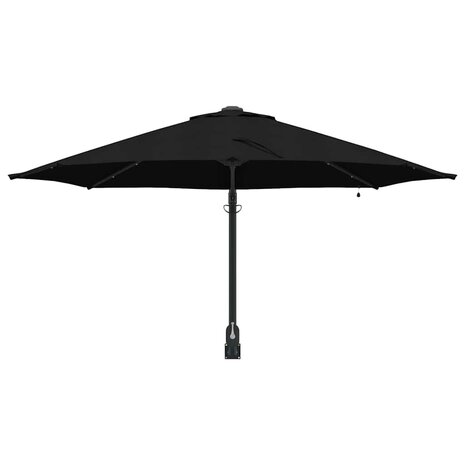 Wandparasol met LED&apos;s Zwart 248 cm 3