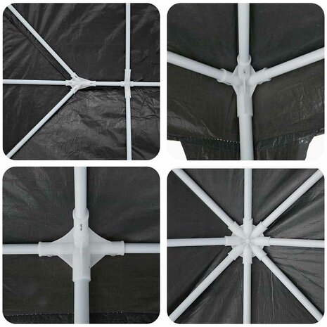 Partytent Antraciet 4x4 m PE 5