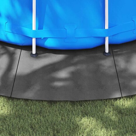 Ronde Zwembadhoes Lichtgrijs Polyethyleen Ø 610 cm 3