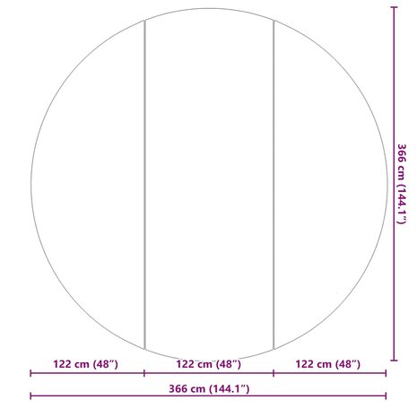 Ronde Zwembadhoes Zwart Kunststof Ø 366 cm 6