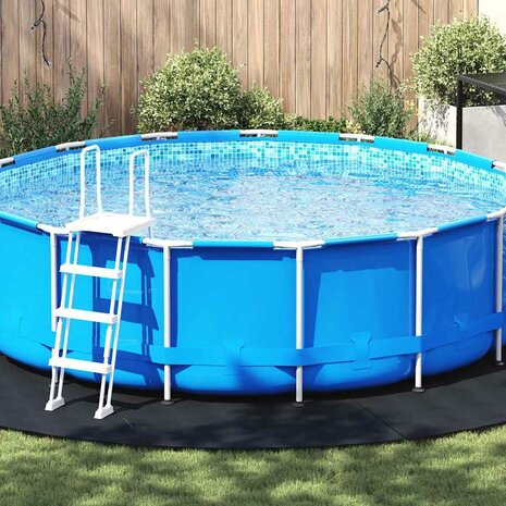 Ronde Zwembadhoes Zwart Plastic Ø 500 cm Zwembadhoes Ronde 1
