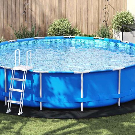 Ronde Zwembadhoes Zwart Polyethyleen Ø 550 cm Duurzaam 1