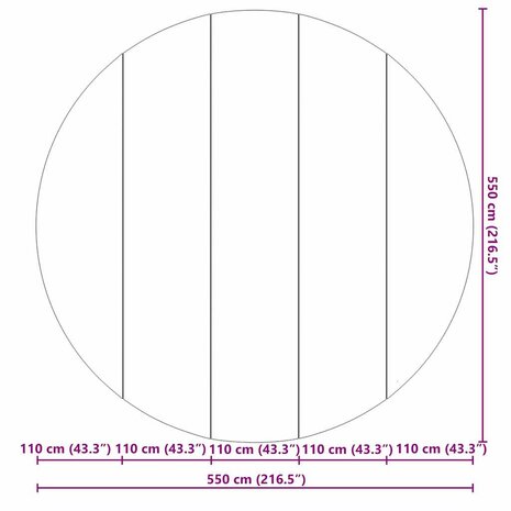 Ronde Zwembadhoes Zwart Polyethyleen Ø 550 cm Duurzaam 6