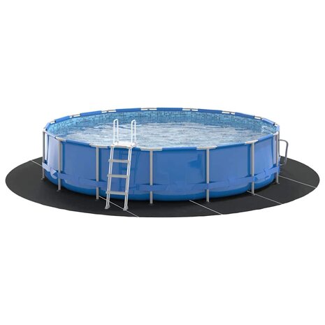 Ronde Zwembadhoes Zwart Kunststof Ø 610 cm Zwembadhoes Rond 2