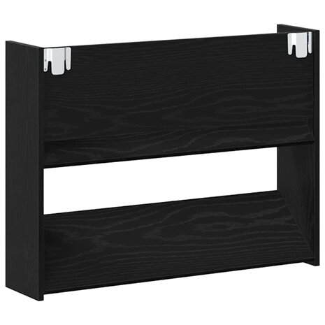 Wand Schoenenkasten Zwart eiken 60 x 18 x 60 cm Bewerkt hout 5