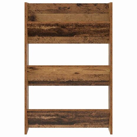 Wand Schoenenkasten Oud hout 60 x 18 x 60 cm Bewerkt hout 4