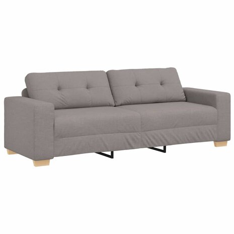 2-delige bankenset met kussens in taupe stof 4
