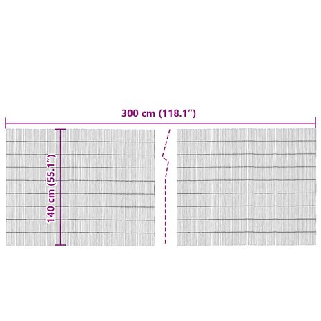 Tuinscherm 300x140 cm riet 4