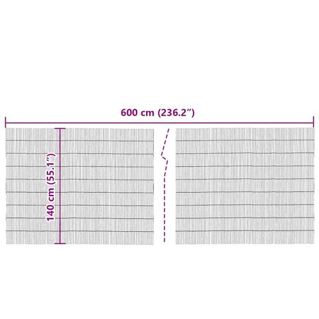 Tuinscherm 600x140 cm riet 5