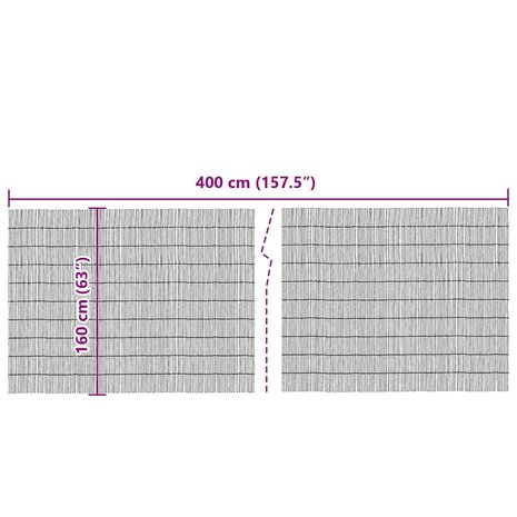 Tuinscherm 400x160 cm riet 5