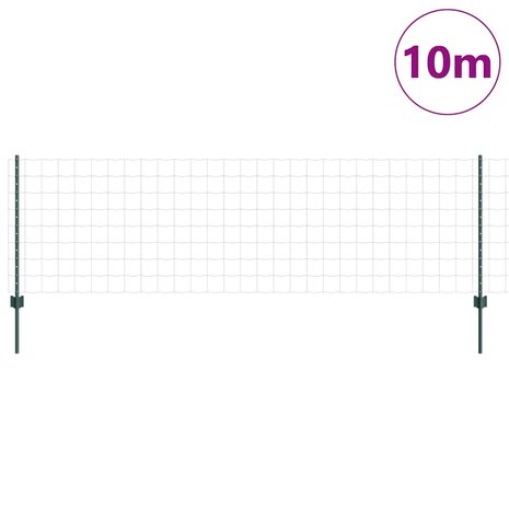 Tuinhek Set Set van 2 Groen Staal 10 x 0.8 m Duurzaam Tuinhek 2