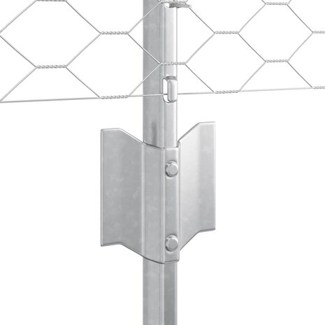 Tuinhek Set Set van 2 Gegalvaniseerd staal 25 x 0.5 m Duurzaam 5