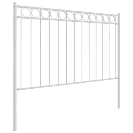 Tuinhek met boog 1,7x0,8 m staal wit 2