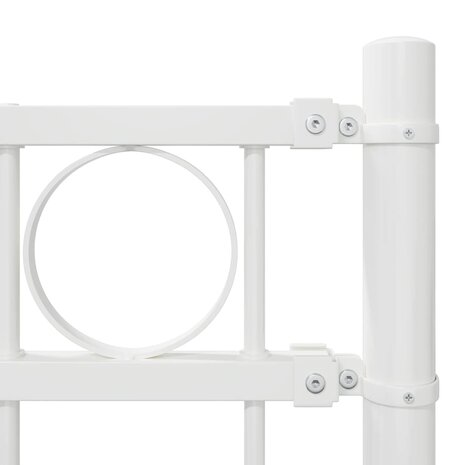 Tuinhek met boog 1,7x0,8 m staal wit 4